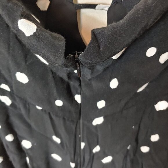Topshop Polka Dot Jumper Rockbilly Spaghetti Strap Black White Retro Y2K - Picture 6 of 8